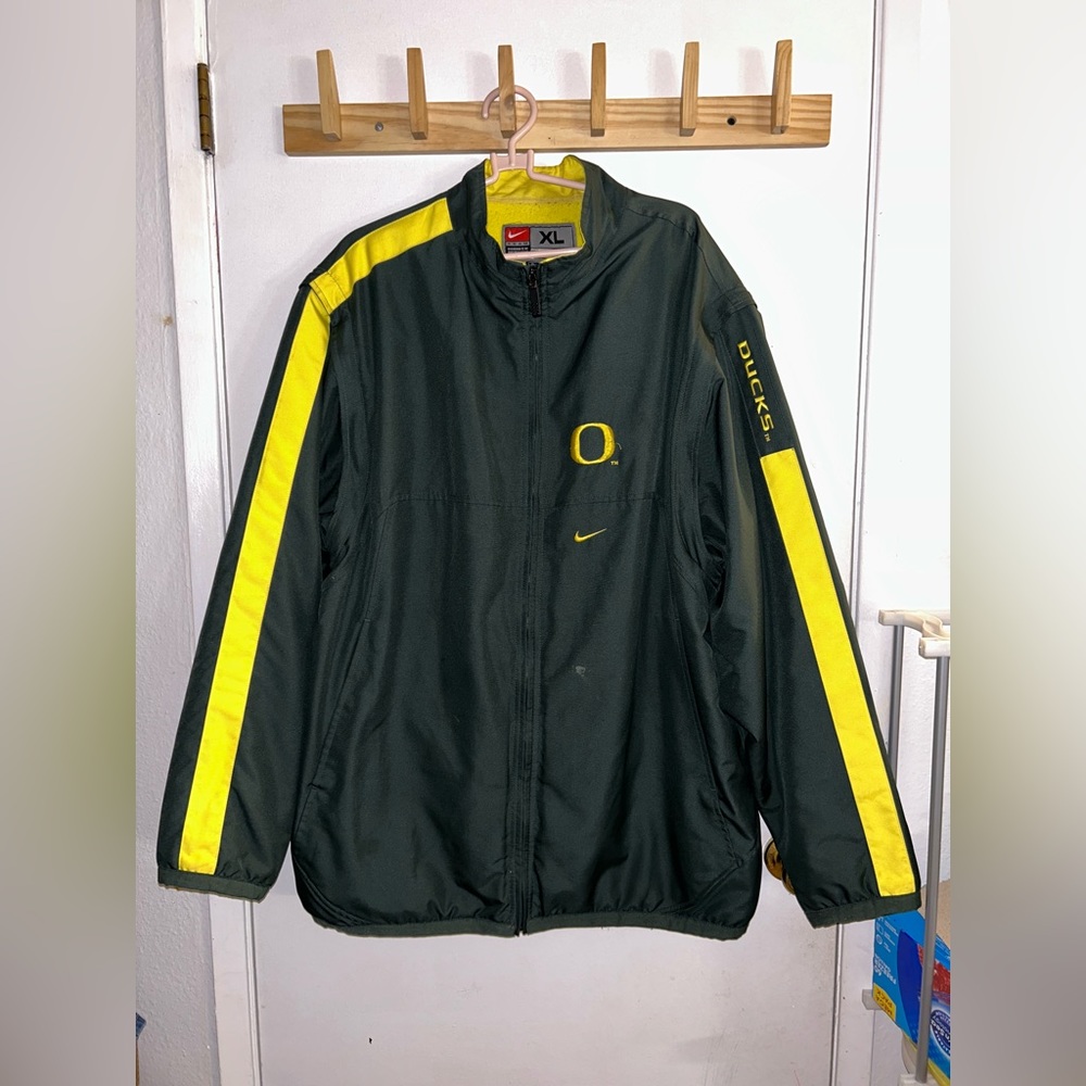 Nike Oregon Ducks Team Full Zip Therma Jacket / Vest Men Removable Sleeves sz XL